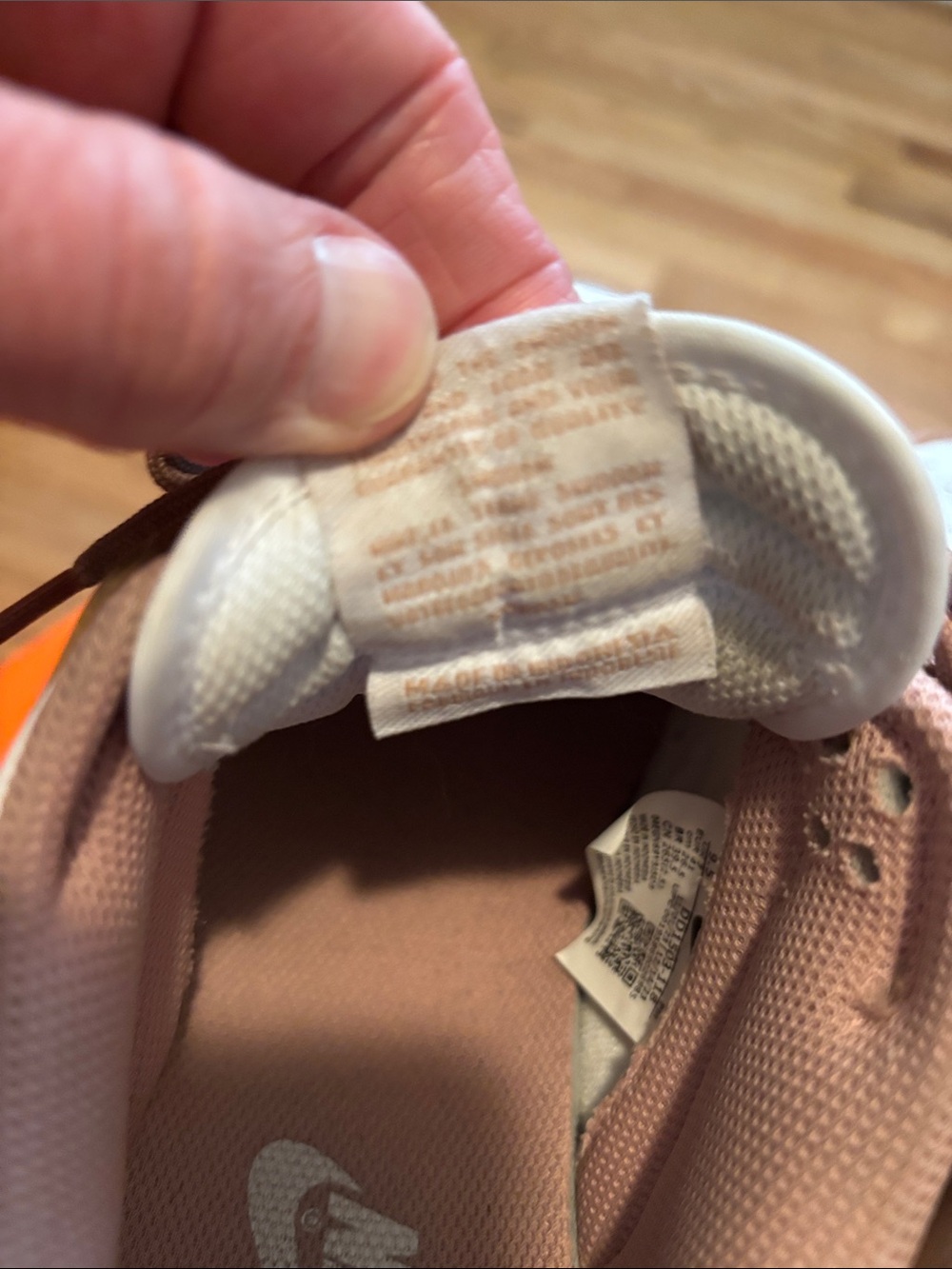 Nike Dunk Low Rose Whisper and White Casual Sneakers - Picture 10 of 10